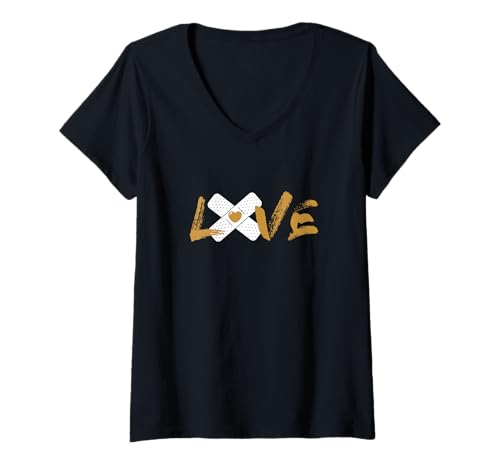 Damen Brown LXVE Brown Graphic T-Shirt mit V-Ausschnitt Damen Brown LXVE Brown Graphic T-Shirt mit V-Ausschnitt von Color Match Brown Graphic Tee