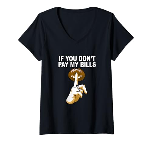 Damen Brown Shush... Brown Graphic T-Shirt mit V-Ausschnitt Damen Brown Shush... Brown Graphic T-Shirt mit V-Ausschnitt von Color Match Brown Graphic Tee