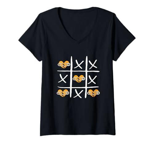 Damen Orange Loser/Lover Orange Grafik T-Shirt mit V-Ausschnitt Damen Orange Loser/Lover Orange Grafik T-Shirt mit V-Ausschnitt von Color Match Orange Graphic Tee