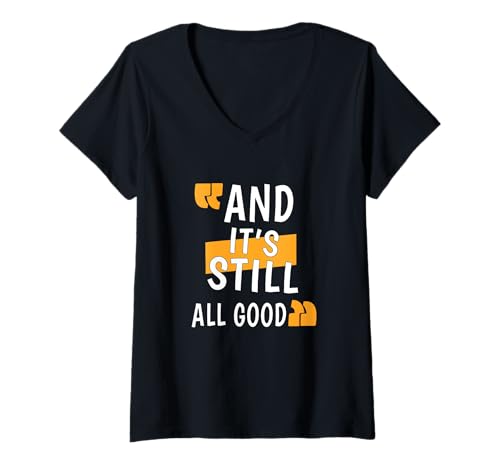 Damen Orange Still Good Orange Grafik T-Shirt mit V-Ausschnitt Damen Orange Still Good Orange Grafik T-Shirt mit V-Ausschnitt von Color Match Orange Graphic Tee