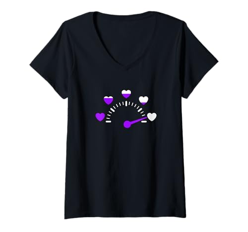 Damen Lila Fast herzlos lila Grafik T-Shirt mit V-Ausschnitt Damen Lila Fast herzlos lila Grafik T-Shirt mit V-Ausschnitt von Color Match Purple Graphic Tee