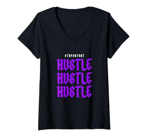 Damen Lila STAYONTHAT Lila Grafik T-Shirt mit V-Ausschnitt Damen Lila STAYONTHAT Lila Grafik T-Shirt mit V-Ausschnitt von Color Match Purple Graphic Tee
