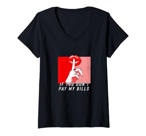 Damen Red Hush Now Distressed Red Grafik T-Shirt mit V-Ausschnitt Damen Red Hush Now Distressed Red Grafik T-Shirt mit V-Ausschnitt von Color Match Red Graphic Tee