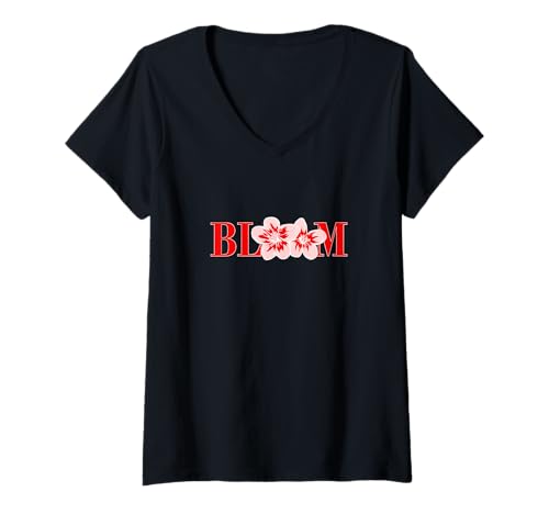Damen Rot, wo du gepflanzt wurdest Rote Grafik T-Shirt mit V-Ausschnitt Damen Rot, wo du gepflanzt wurdest Rote Grafik T-Shirt mit V-Ausschnitt von Color Match Red Graphic Tee