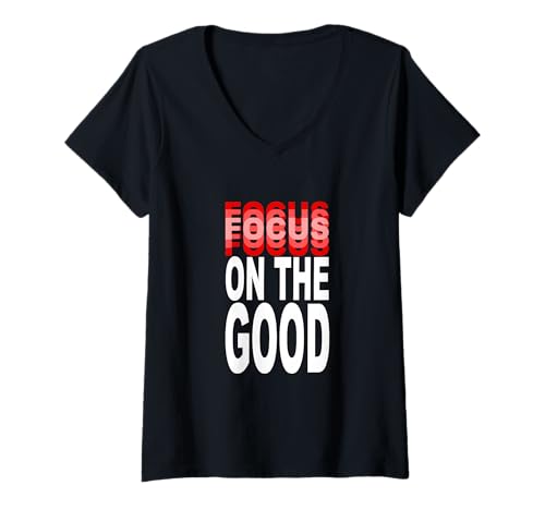 Damen Rot Gute Focus-Grafik in Rot T-Shirt mit V-Ausschnitt Damen Rot Gute Focus-Grafik in Rot T-Shirt mit V-Ausschnitt von Color Match Red Graphic Tee