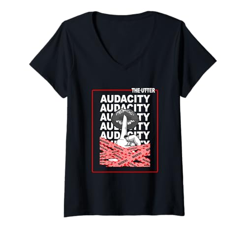 Damen Rot Halt den Mund, wenn du mit Mir sprichst Rote Grafik T-Shirt mit V-Ausschnitt Damen Rot Halt den Mund, wenn du mit Mir sprichst Rote Grafik T-Shirt mit V-Ausschnitt von Color Match Red Graphic Tee