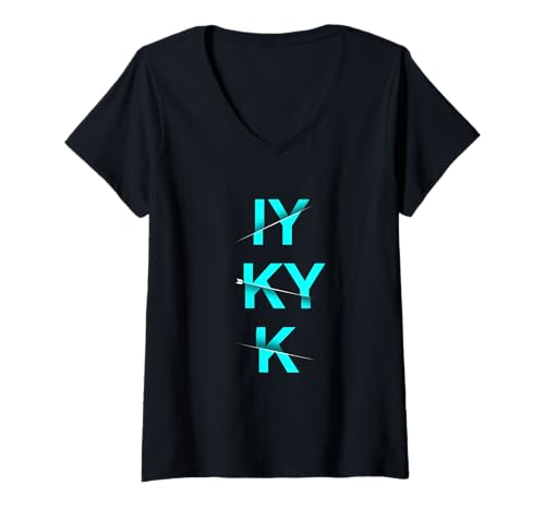 Damen Türkis Those That Know... Türkisfarbene Grafik T-Shirt mit V-Ausschnitt von Color Match Turquoise Graphic Tee