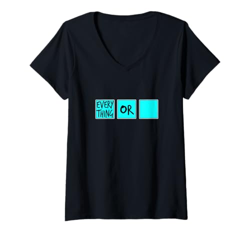 Damen Türkis oder Nichts Türkis-Grafik T-Shirt mit V-Ausschnitt Damen Türkis oder Nichts Türkis-Grafik T-Shirt mit V-Ausschnitt von Color Match Turquoise Graphic Tee