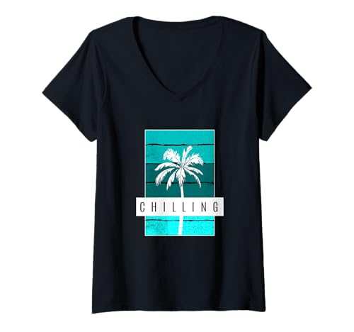 Damen Türkisfarbene Grafik T-Shirt mit V-Ausschnitt Damen Türkisfarbene Grafik T-Shirt mit V-Ausschnitt von Color Match Turquoise Graphic Tee