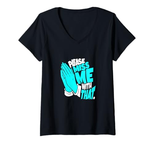 Damen Turquoise Not Me, Thanks Turquoise Graphic T-Shirt mit V-Ausschnitt Damen Turquoise Not Me, Thanks Turquoise Graphic T-Shirt mit V-Ausschnitt von Color Match Turquoise Graphic Tee