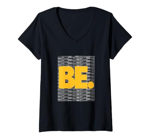 Damen University Varsity-Gold Be. University Varsity-Gold-Grafik T-Shirt mit V-Ausschnitt Damen University Varsity-Gold Be. University Varsity-Gold-Grafik T-Shirt mit V-Ausschnitt von Color Match University Varsity-Gold Graphic Tee
