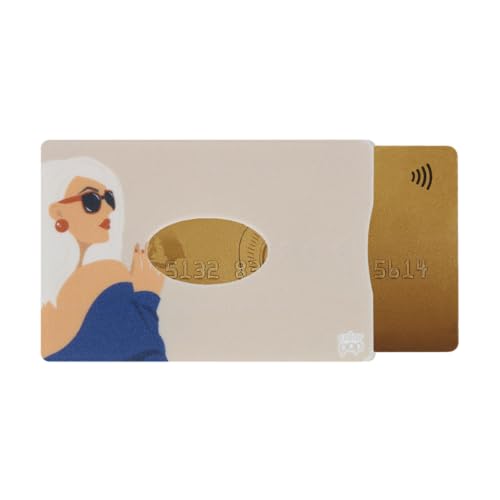 Color Pop Hartschale für 1 Transport- oder Kreditkarte, PVC, bedruckt, 6 x 9,1 cm, französische Herstellung in Loire-Atlantique, Blondie Print, 9.1 cm, Zeitgenössisch von Color Pop