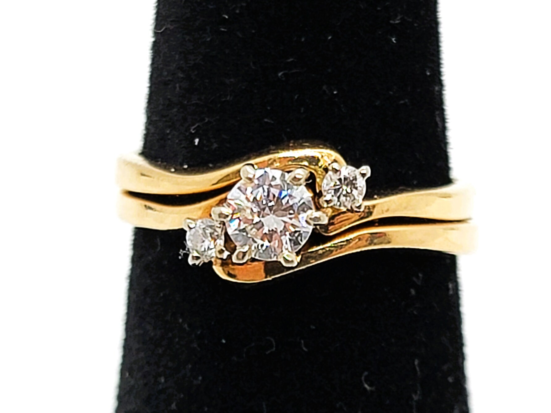 14K Gelbgold Diamant 0.30Ct Verlobungsring Größe 5 von ColorCoutureJewels