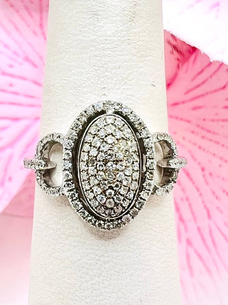 14K Weißgold Diamant 0.80Ct Ringgröße 5.5 von ColorCoutureJewels