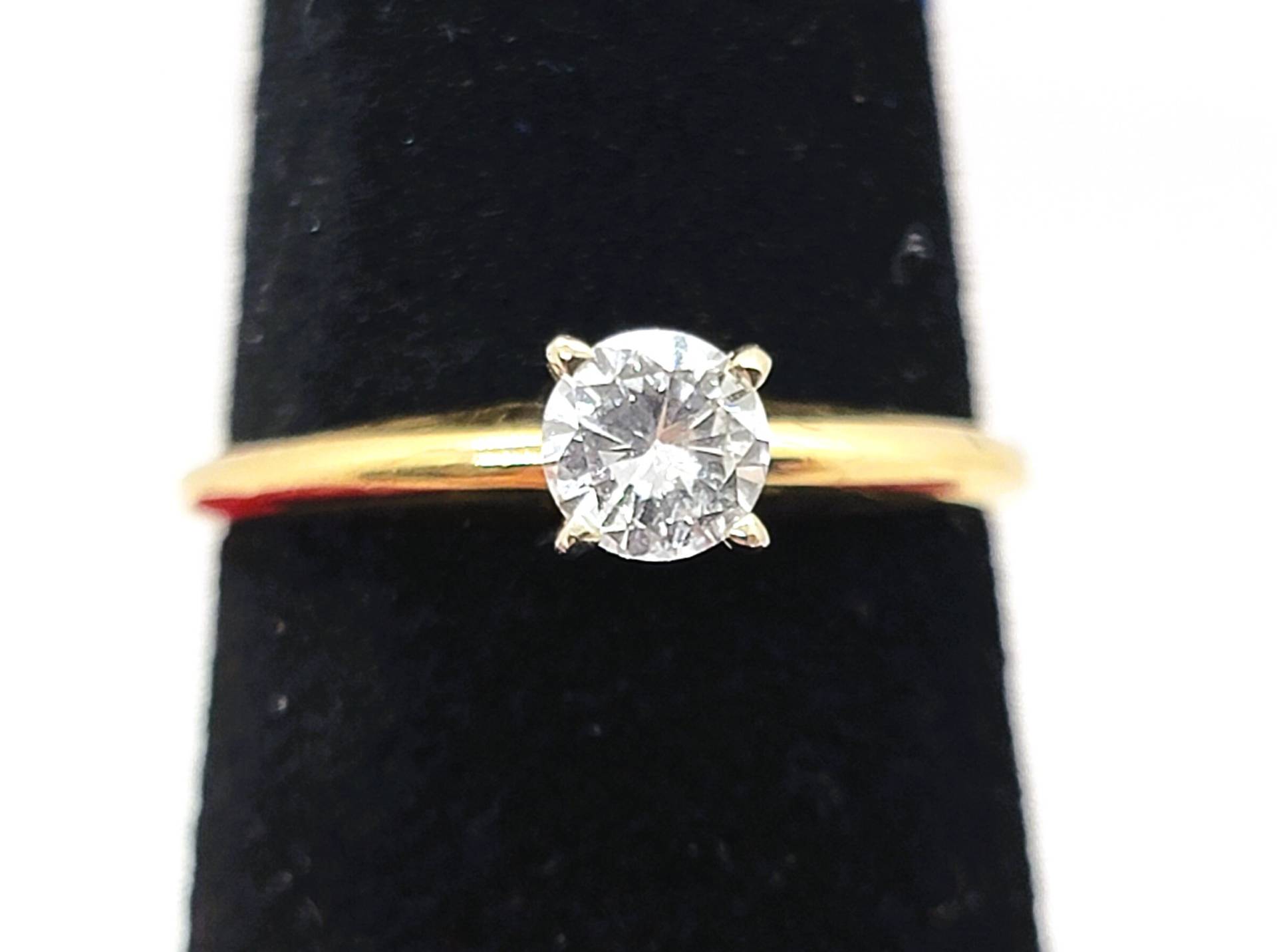 Verlobung Handgemacht 14K Gelbgold Diamant 0.27Ct Ringgröße 5.25 von ColorCoutureJewels