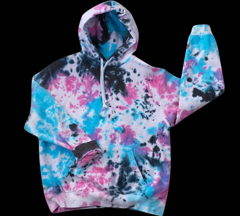 Tie Dye Hoodie -Tri Colore V2 von ColorFrostedRags