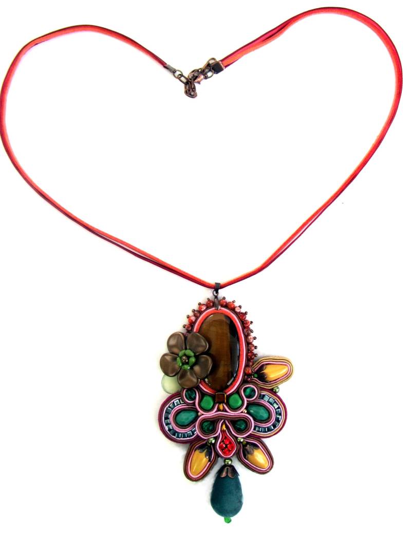 Soutache Anhänger, Edelstein-Anhänger Soutache Anhänger, Edelstein-Anhänger von ColorFusionJewelry