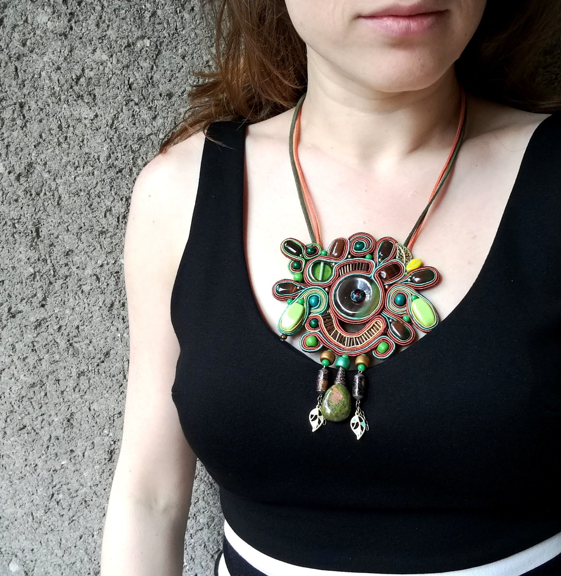 Soutache Kette in Erdtönen Soutache Kette in Erdtönen von ColorFusionJewelry