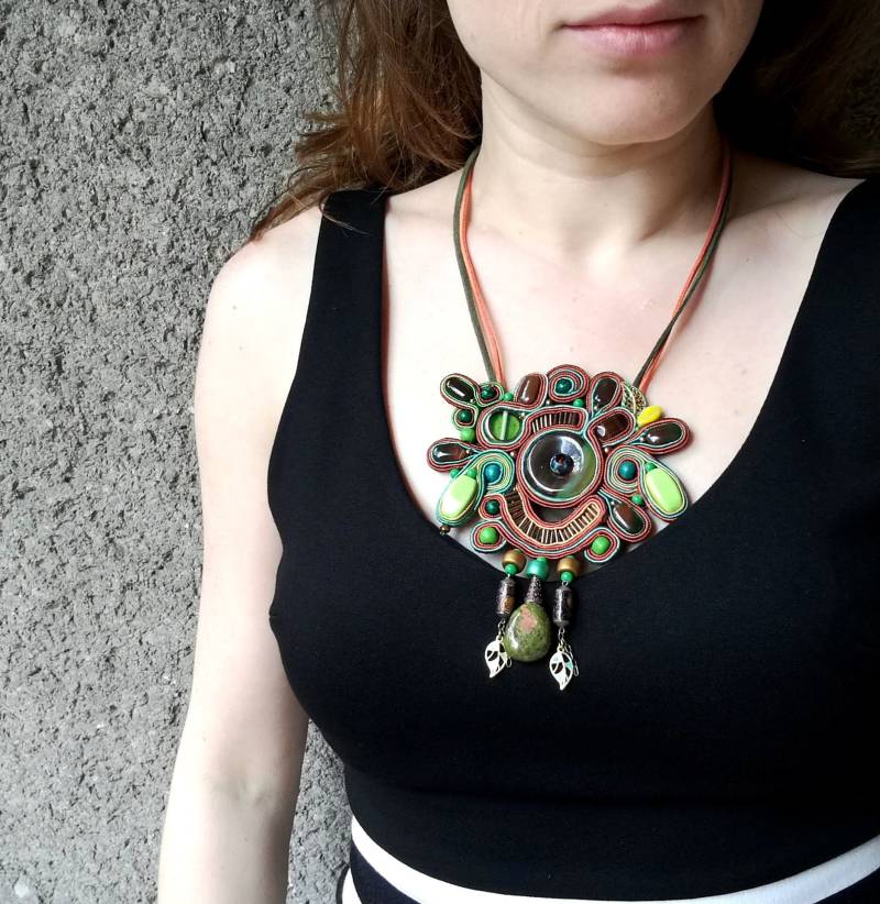 Soutache Kette in Erdtönen Soutache Kette in Erdtönen von ColorFusionJewelry