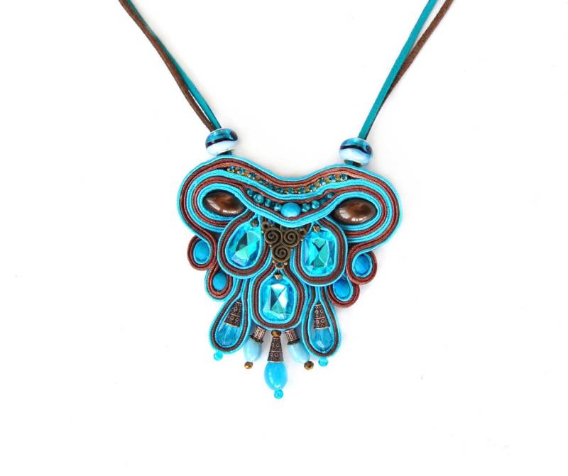Soutache Statement Halskette - Big Bold Chunky Oversized Schmuck Soutache Statement Halskette - Big Bold Chunky Oversized Schmuck von ColorFusionJewelry