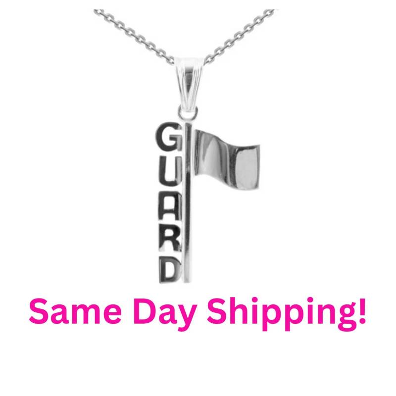 Color Winter Schutz Flagge Silber Halskette Color Winter Schutz Flagge Silber Halskette von ColorGuardGifts