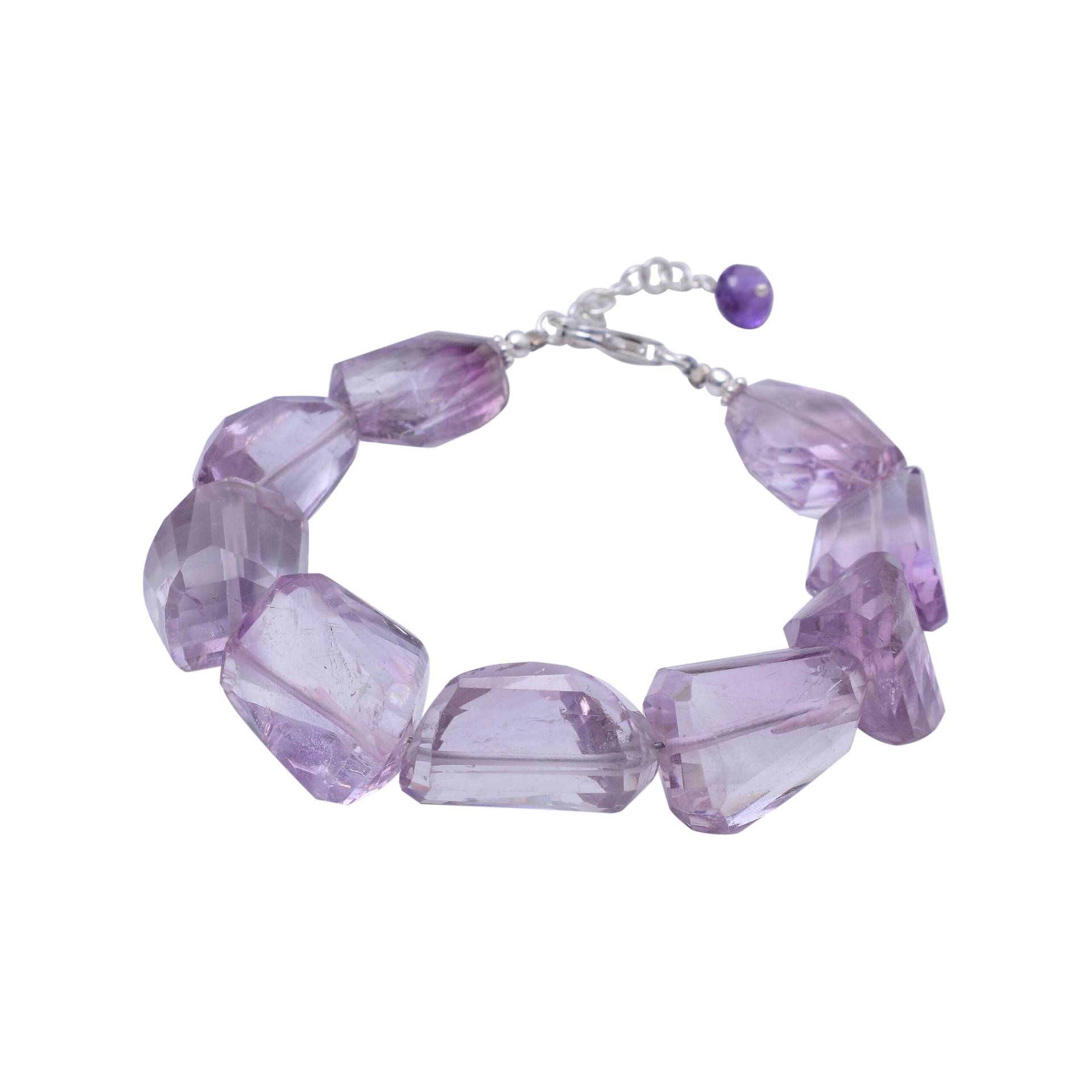 Amethyst Perlen Armband, Amethyst Schmuck, Amethyst Tumbled, Minimalist Schmuck, Pink Tumbled von ColorOfGems