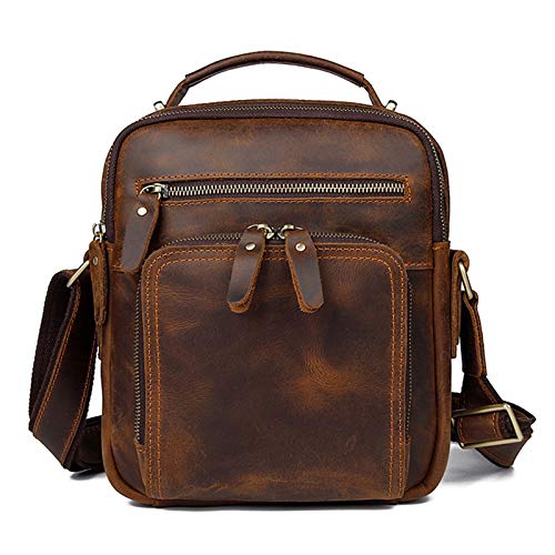 Herren Schultertasche Umhängetasche Handtaschen, Herren Crazy Horse Leder-Handtasche Tablette 9.7inch Messenger Bag Outdoor Sport beiläufigen Schulter-Umhängetasche Tasche Arbeit Satchel Tablet Messen von ColorYan