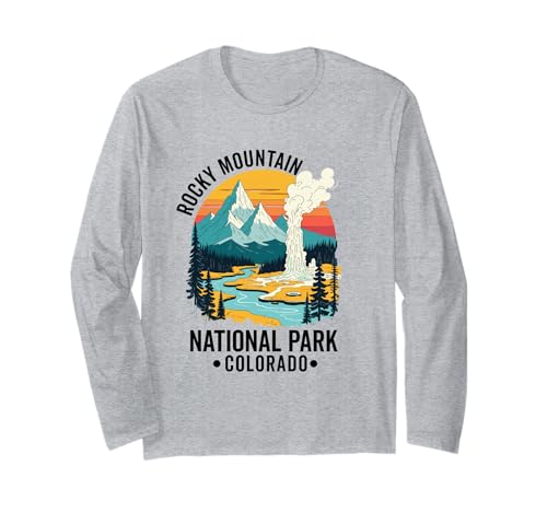 Colorado Rocky Mountain National Park Souvenir Männer Frauen Langarmshirt von Colorado Rocky Mountain National Park Souvenirs