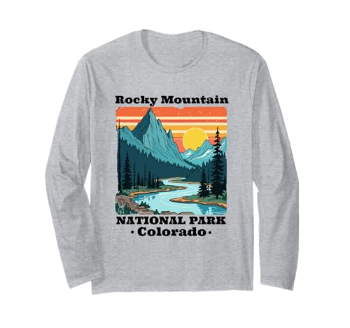 Colorado Rocky Mountain National Park Souvenir Männer Frauen Langarmshirt von Colorado Rocky Mountain National Park Souvenirs