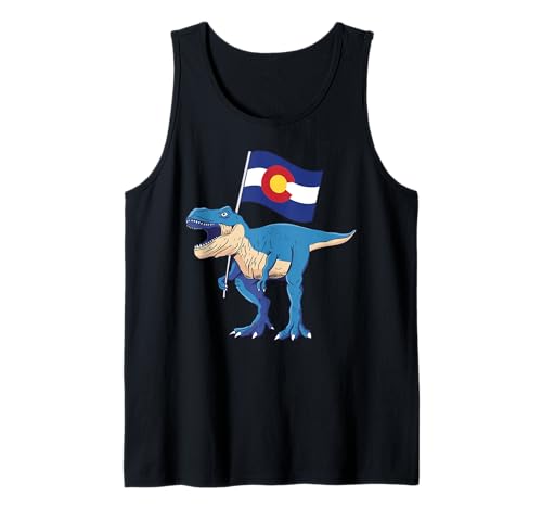 Colorado Dinosaurier T-Rex Denver Flagge Boulder Ski Herren Damen Tank Top Colorado Dinosaurier T-Rex Denver Flagge Boulder Ski Herren Damen Tank Top von Colorado T-Rex