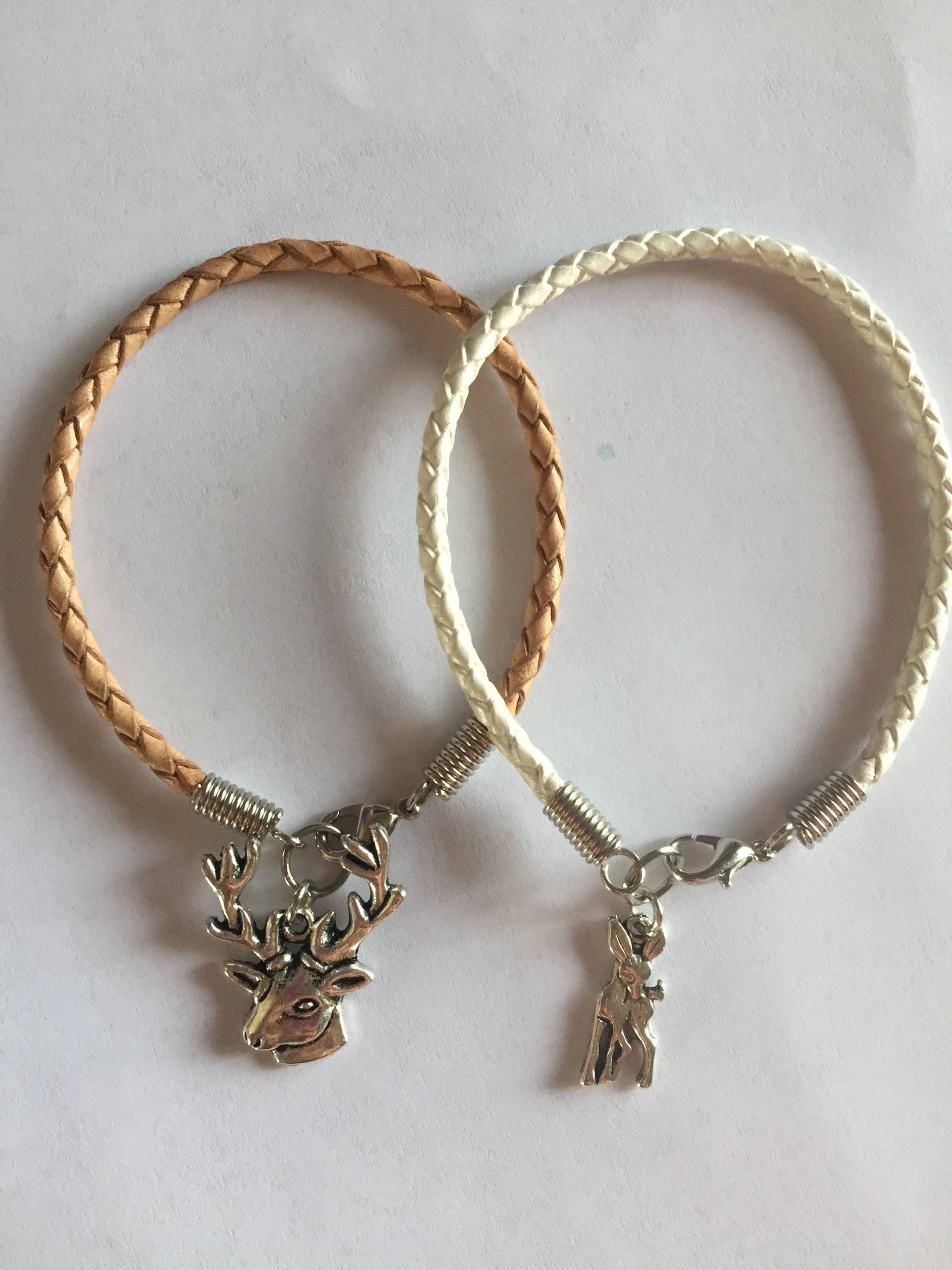 Hirsch/Elch/Rentier/Rehkitz Geflochtenes Leder Armband Hirsch/Elch/Rentier/Rehkitz Geflochtenes Leder Armband von ColoradoHorseTracks