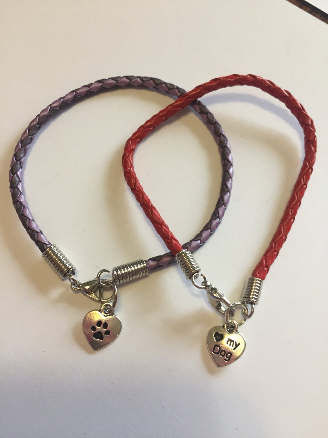 I Herz Mein Hund Geflochtenes Leder Bettelarmband I Herz Mein Hund Geflochtenes Leder Bettelarmband von ColoradoHorseTracks