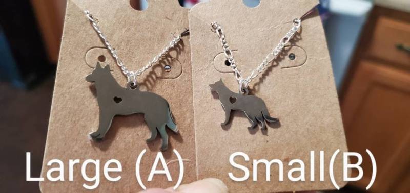 Schäferhund 925 Silber Halskette Schäferhund 925 Silber Halskette von ColoradoHorseTracks