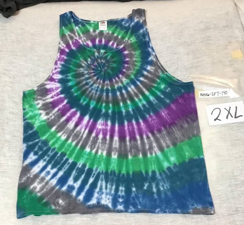 2xl Tank Top Mit Batikmuster Und Spiralmuster von ColoradoTied