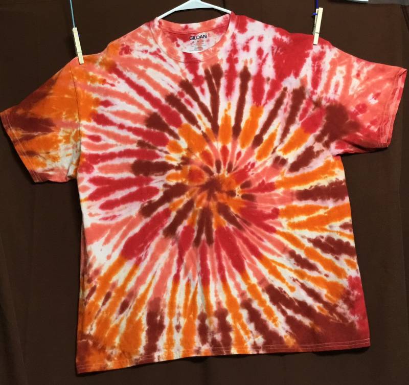 2xl Spiral-Batikperlen in Orange - & Rottönen von ColoradoTied