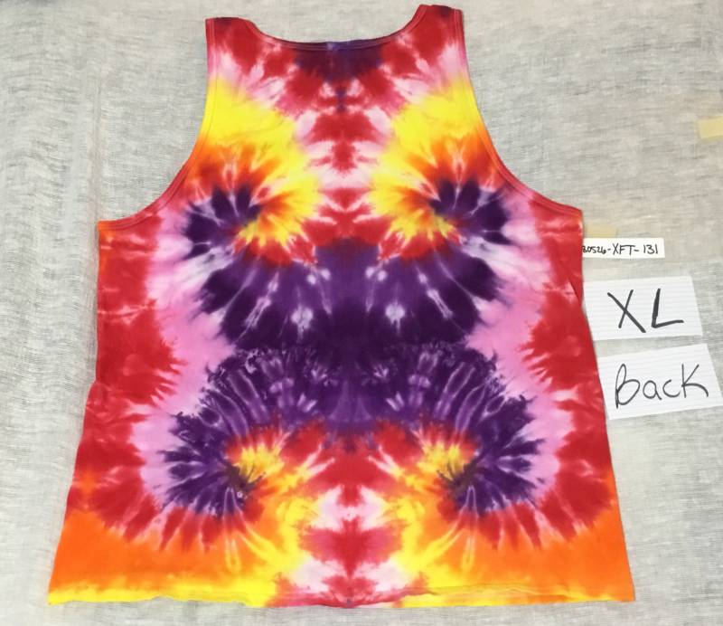 xl Gebatiktes Tank Top Quadratisch Starker Mann von ColoradoTied