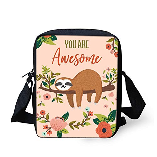 Coloranimal , Damen Satchel-Tasche Mehrfarbig Sloth-4 Größe S von Coloranimal