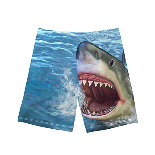 Coloranimal 3D Cool Animal Shark Blue Badehose Sommer Badeanzug Jungen Kinder Boardshorts Bademode Quick Dry 5-14Y Gr. 7-8 Jahre, hai von Coloranimal