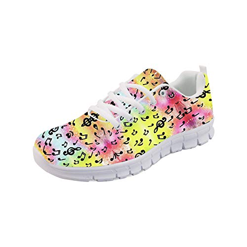 Coloranimal Air Mesh Leichte Damen Laufschuhe Turnschuhe Kosmische Musik Gedruckt Bequemes Atmungsaktives Go Easy Walking Schnürschuhe EU Größe 40 von Coloranimal