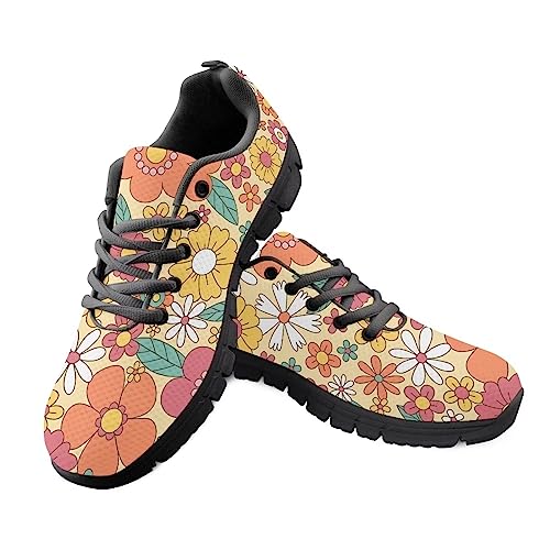 Coloranimal Bunte Hippie Floral Frauen Slip On Turnschuhe Freizeitschuhe Krankenschwester Schuhe für Running Jogging Athletic EU 38 von Coloranimal