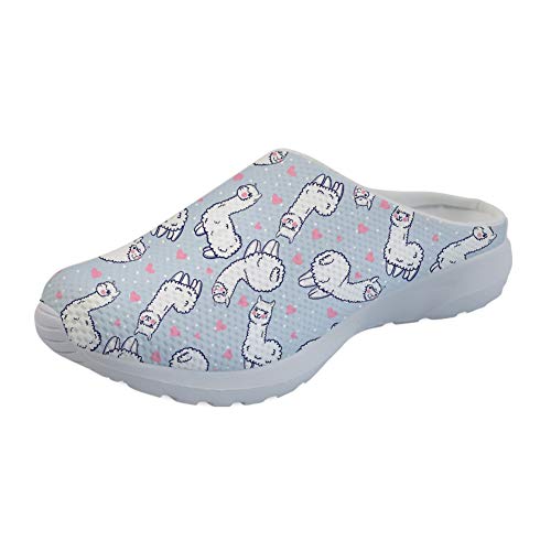 Coloranimal Cartoon Nurse Printed Mule Clogs for Womens Slip On Backless Sandals, Alpaka 3, 39 EU von Coloranimal