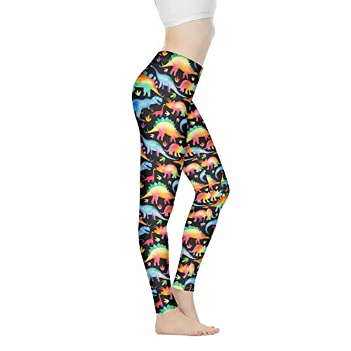 Coloranimal Damen-Leggings mit hoher Taille, Bauchkontrolle, Yogahose, Damen, Mädchen, Bauchkontrolle, Workout-Hose, weiche Leggings (XS-3XL, Bunte Dinosaurier, M Coloranimal Damen-Leggings mit hoher Taille, Bauchkontrolle, Yogahose, Damen, Mädchen, Bauchkontrolle, Workout-Hose, weiche Leggings (XS-3XL, Bunte Dinosaurier, M von Coloranimal