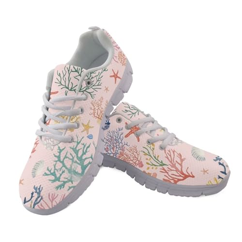 Coloranimal Damen-Turnschuhe, Wanderschuhe, Schnürschuhe, Fitness-Sneaker, bequem, Workout, Fitnessstudio, Laufen, Joggingschuhe, Rosa Seestern Koralle, 44 EU Coloranimal Damen-Turnschuhe, Wanderschuhe, Schnürschuhe, Fitness-Sneaker, bequem, Workout, Fitnessstudio, Laufen, Joggingschuhe, Rosa Seestern Koralle, 44 EU von Coloranimal