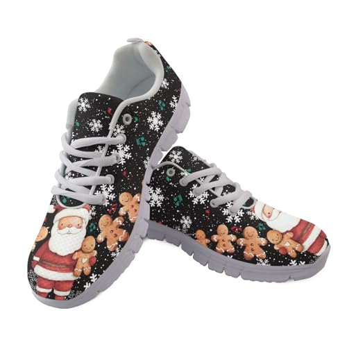 Coloranimal Damen-Wanderschuhe, Schnürschuhe, Weihnachtsschuhe für Damen, bequeme Schlupfschuhe, Straßenlaufschuhe für Party, Santa Snowflake Gingerbread Men, 37 EU Coloranimal Damen-Wanderschuhe, Schnürschuhe, Weihnachtsschuhe für Damen, bequeme Schlupfschuhe, Straßenlaufschuhe für Party, Santa Snowflake Gingerbread Men, 37 EU von Coloranimal