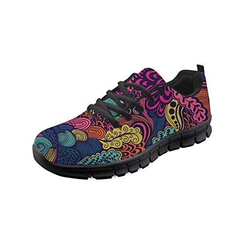 Coloranimal Frühlingssommer-Schuhe für Damen, langlebig, flach, - Psychedelic 2 - Größe: 43 EU von Coloranimal