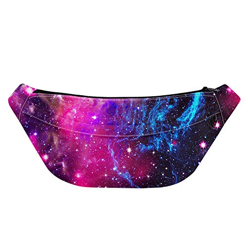 Coloranimal Galaxy Herren-Gürteltasche für Laufen, Sport, Handy, Geldbörse, Kreditkarte, Reißverschluss, Stauraum, Sternenhimmel, mehrere Taschen von Coloranimal