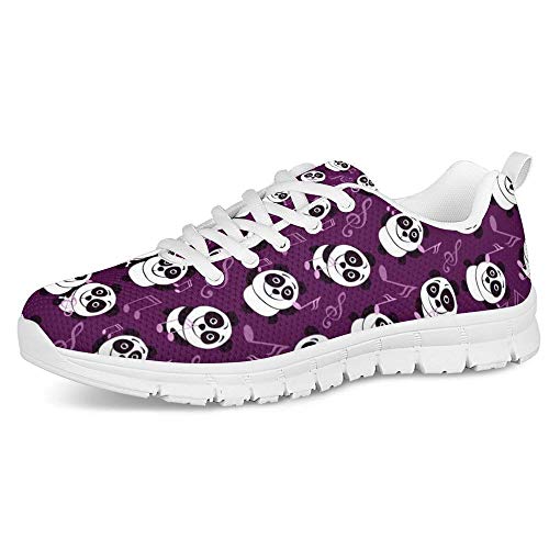 Coloranimal Gym Sports Athletic Running Jogging Turnschuhe Kawaii Cartoon Panda Design rutschfeste Gummischuh Luftkissen Leichte Tennisschuhe EU37 von Coloranimal