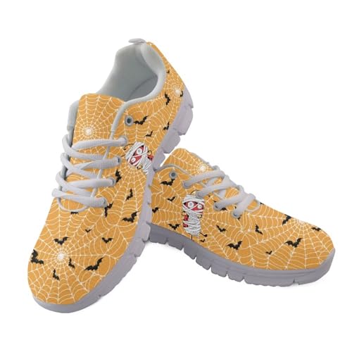 Coloranimal Halloween-Schuhe für Damen, Schnürschuhe, Wanderschuhe, bequeme Halloween-Thema, Fitness-Turnschuhe mit rutschfester Sohle, Orange Spinnennetz-Schläger, 39 EU Coloranimal Halloween-Schuhe für Damen, Schnürschuhe, Wanderschuhe, bequeme Halloween-Thema, Fitness-Turnschuhe mit rutschfester Sohle, Orange Spinnennetz-Schläger, 39 EU von Coloranimal
