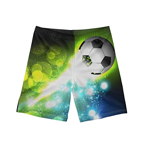 Coloranimal Little Boy 3D-Badeshorts, schnelltrocknend, Boardshorts, Gr. 38-40, Fliegenfußball, 9-10 Jahre von Coloranimal