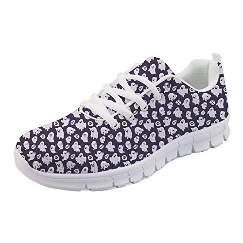 Coloranimal Lovely Boo Ghost Jagdmuster Jogging Walking Sneaker für Frauen - Größe EU39 von Coloranimal